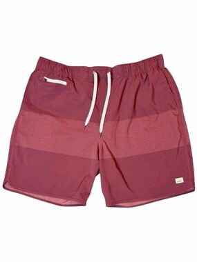 Vuori Banks 7” Unlined Hybrid Shorts Men XXL Burgundy